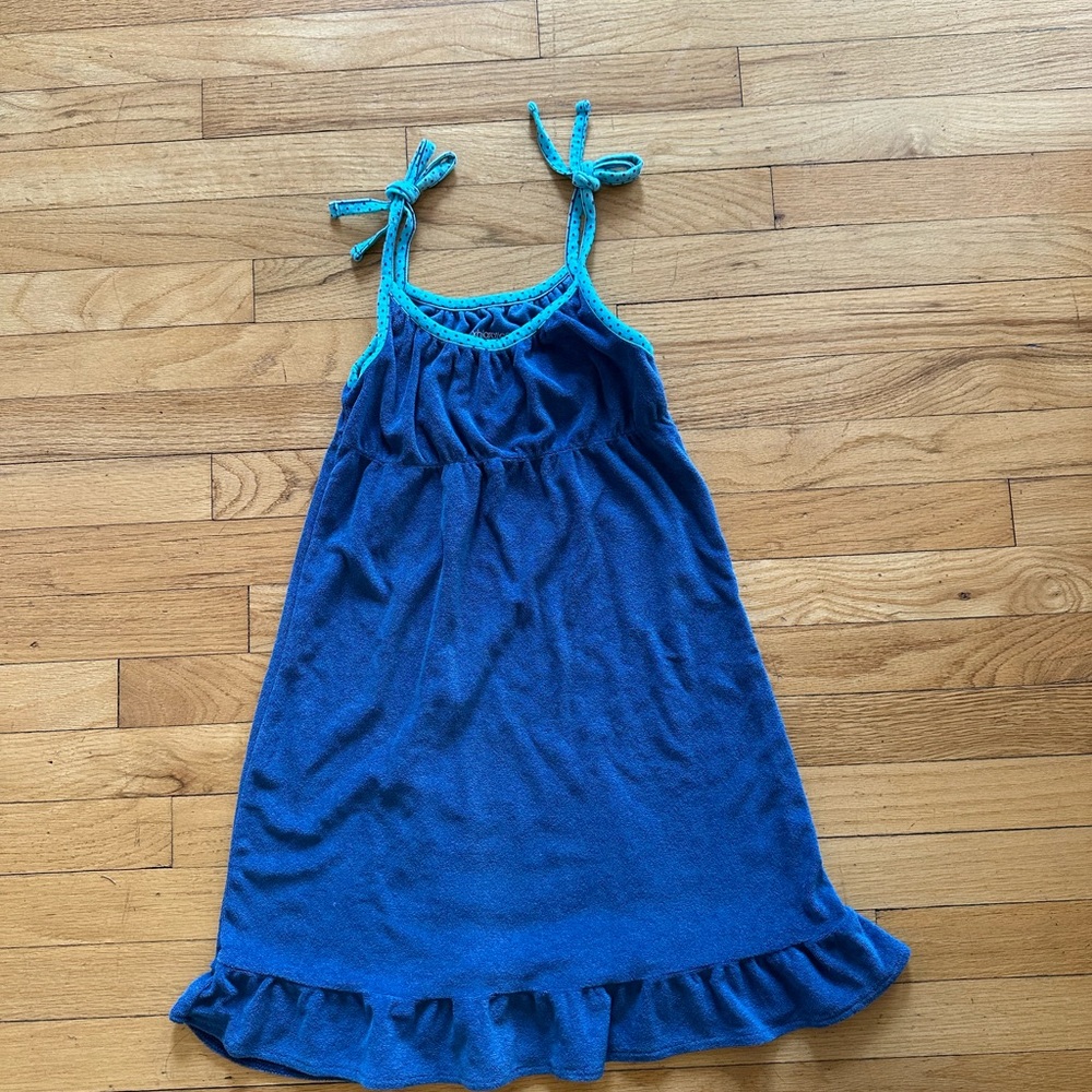 Xhilaration Blue Nightshirt with Teal Polka-Dot Trim